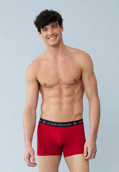 Le Slip Français - Boxer en coton Redoutable - Rouge cerise