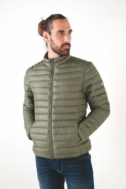 Doudoune fine sans capuche - Kaki