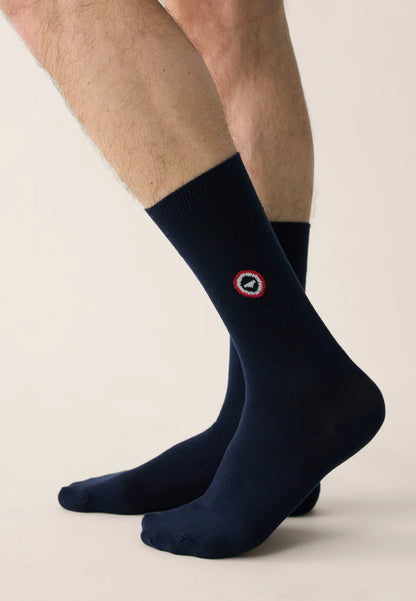 Le Slip Français - Chaussettes mi-hautes Robuste - Bleu marine