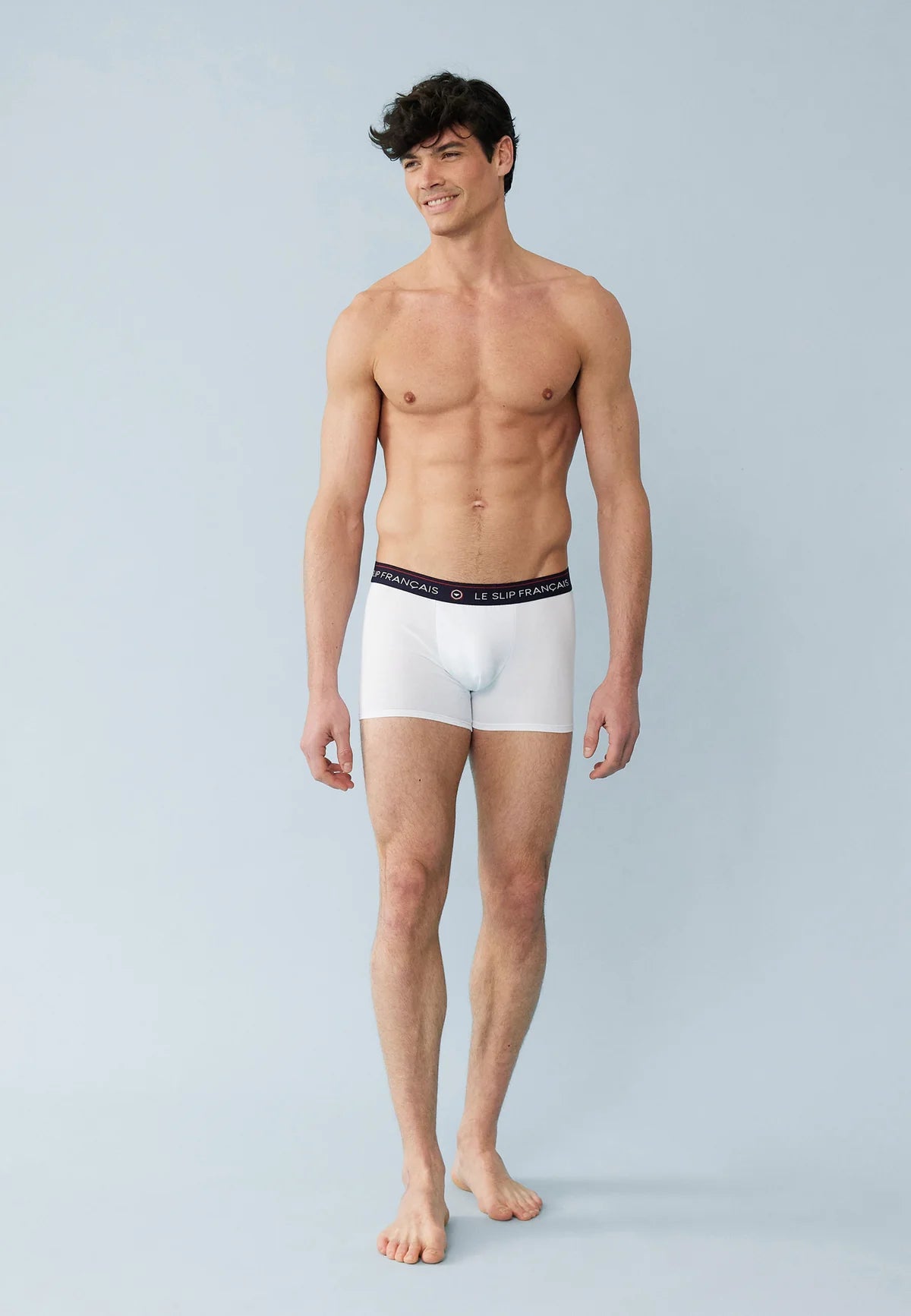 Le Slip Français - Trio boxer Redoutable - Noir gris & blanc