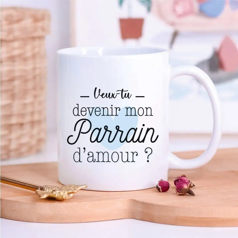 Ourson Câlin - Mug humoristique Mon Parrain d'Amour - 33 cl