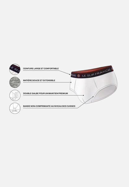 Le Slip Français - Slip en coton Intrépide - Blanc