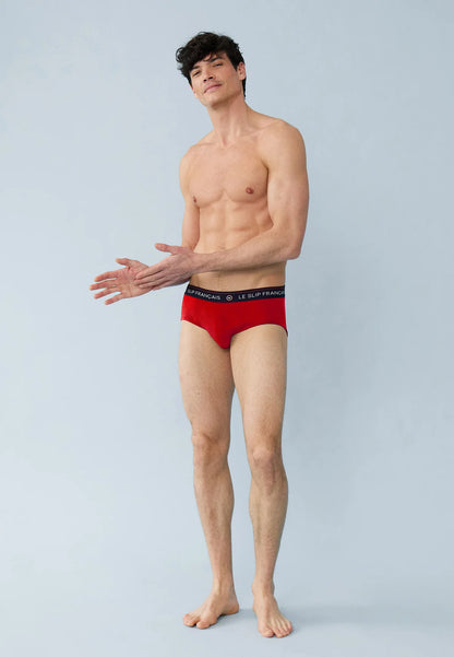 Le Slip Français - Slip en coton Intrépide - Rouge cerise