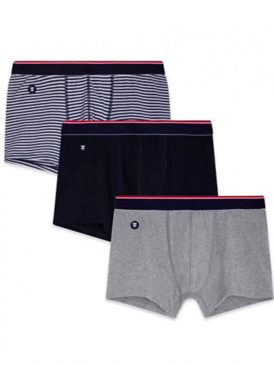Le Slip Français - Coffret boxers Marius - Trio - Bleu gris & marinière
