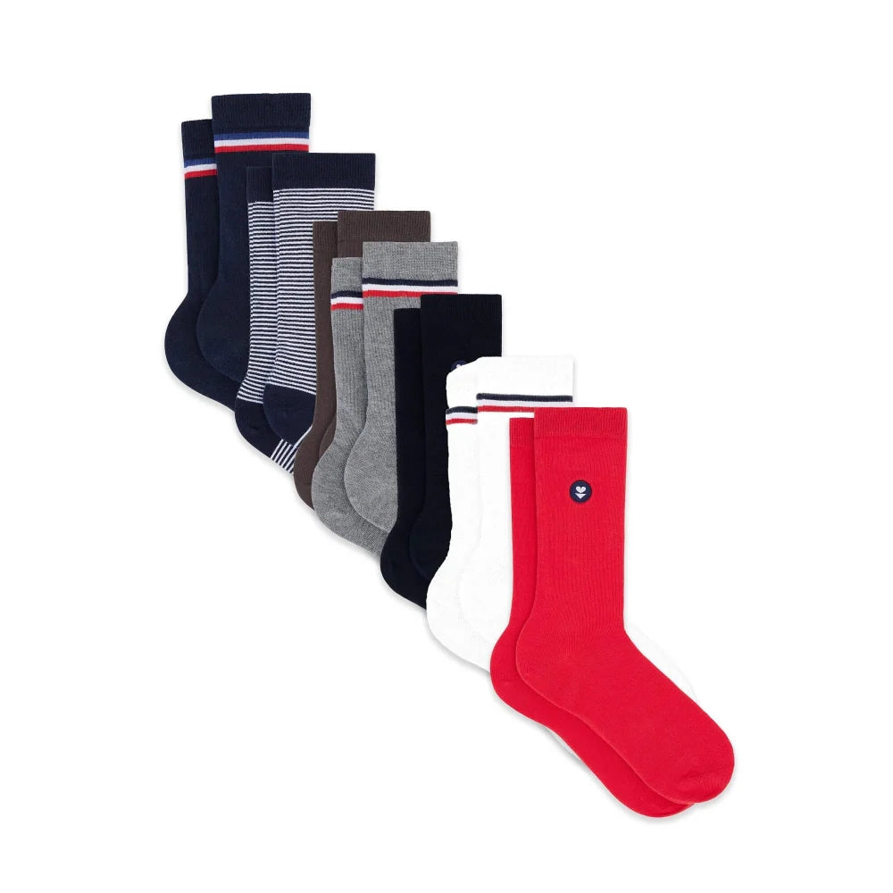Le Slip Français - Semainier de chaussettes - Chaussettes Lucas - 7 couleurs