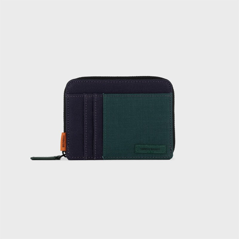 Billybelt - Portefeuille 100% polyester - Bleu marine & vert