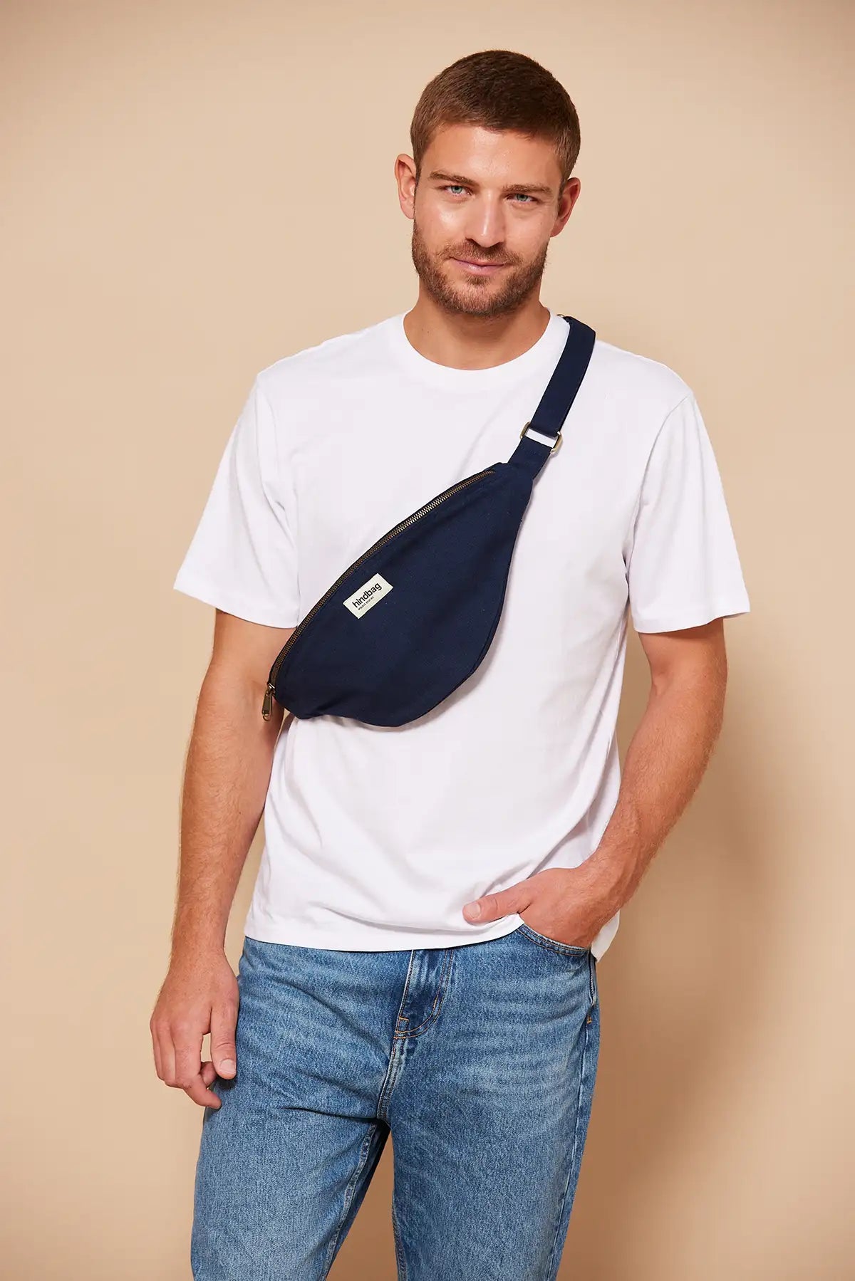 Hindbag - Sac banane Taille L Sasha - Bleu marine