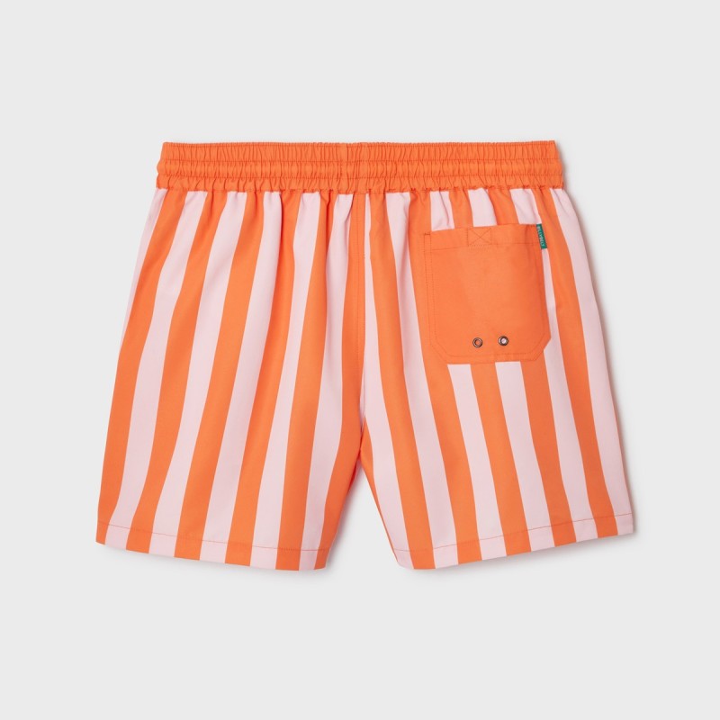 Billybelt - Short de bain Sunset Splash à rayures - 100% recyclé - Orange & rose