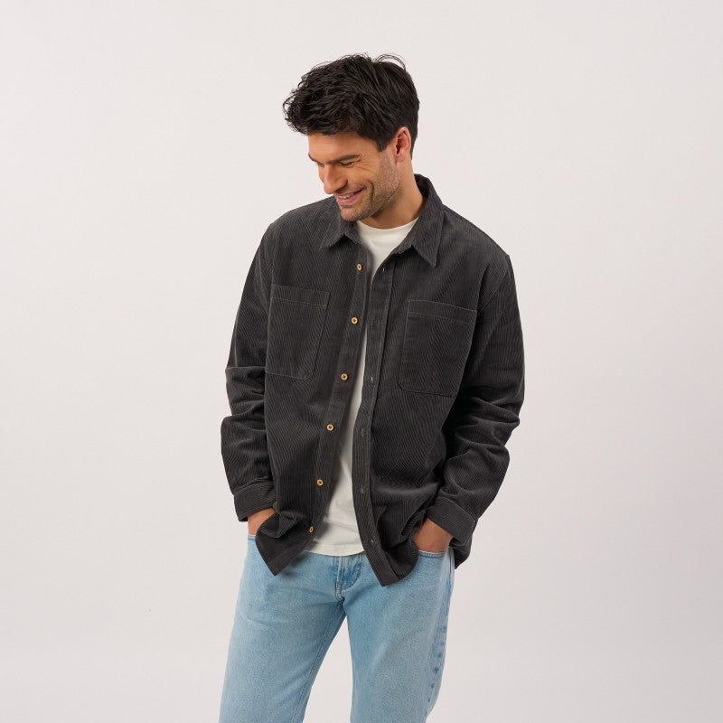 Billybelt -Surchemise oversize en velours - Anthracite