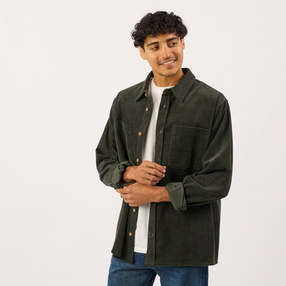 Billybelt -Surchemise oversize en velours - Vert