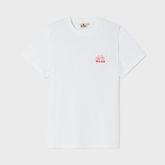 Billybelt - T-shirt vélo brodé - 100% coton Bio - Blanc