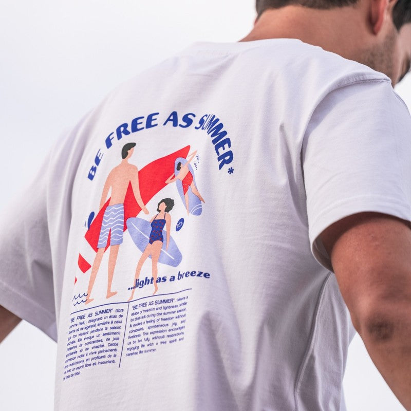 Billybelt - T-shirt surfer imprimé - 100% coton Bio - Blanc