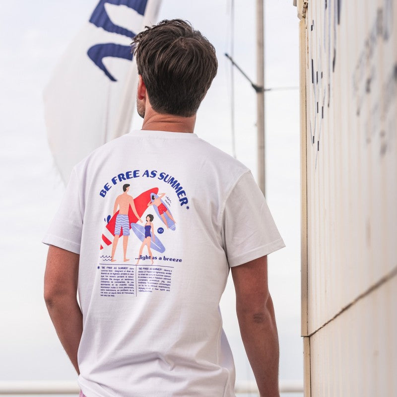 Billybelt - T-shirt surfer imprimé - 100% coton Bio - Blanc