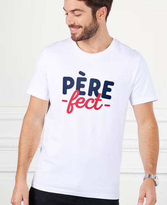 Monsieur T-Shirt - T-shirt "Pere-fect" - Blanc