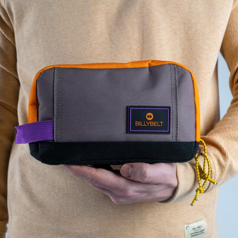 Billybelt - Trousse de toilette - 100% recyclée - Orange et taupe