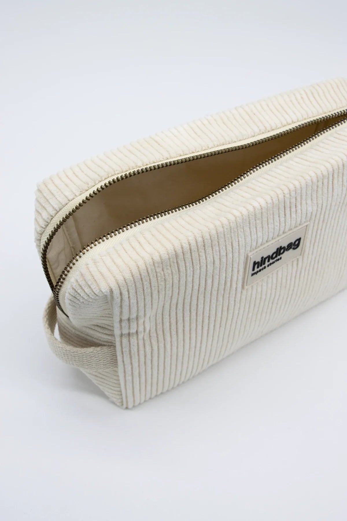 Hindbag - Trousse de toilette Léon en velours - Blanc cassé