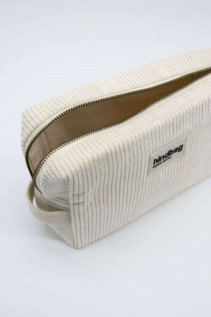 Hindbag - Trousse de toilette Léon en velours - Blanc cassé