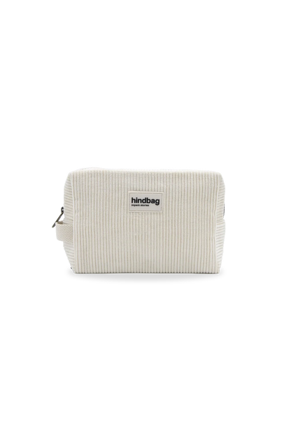 Hindbag - Trousse de toilette Léon en velours - Blanc cassé
